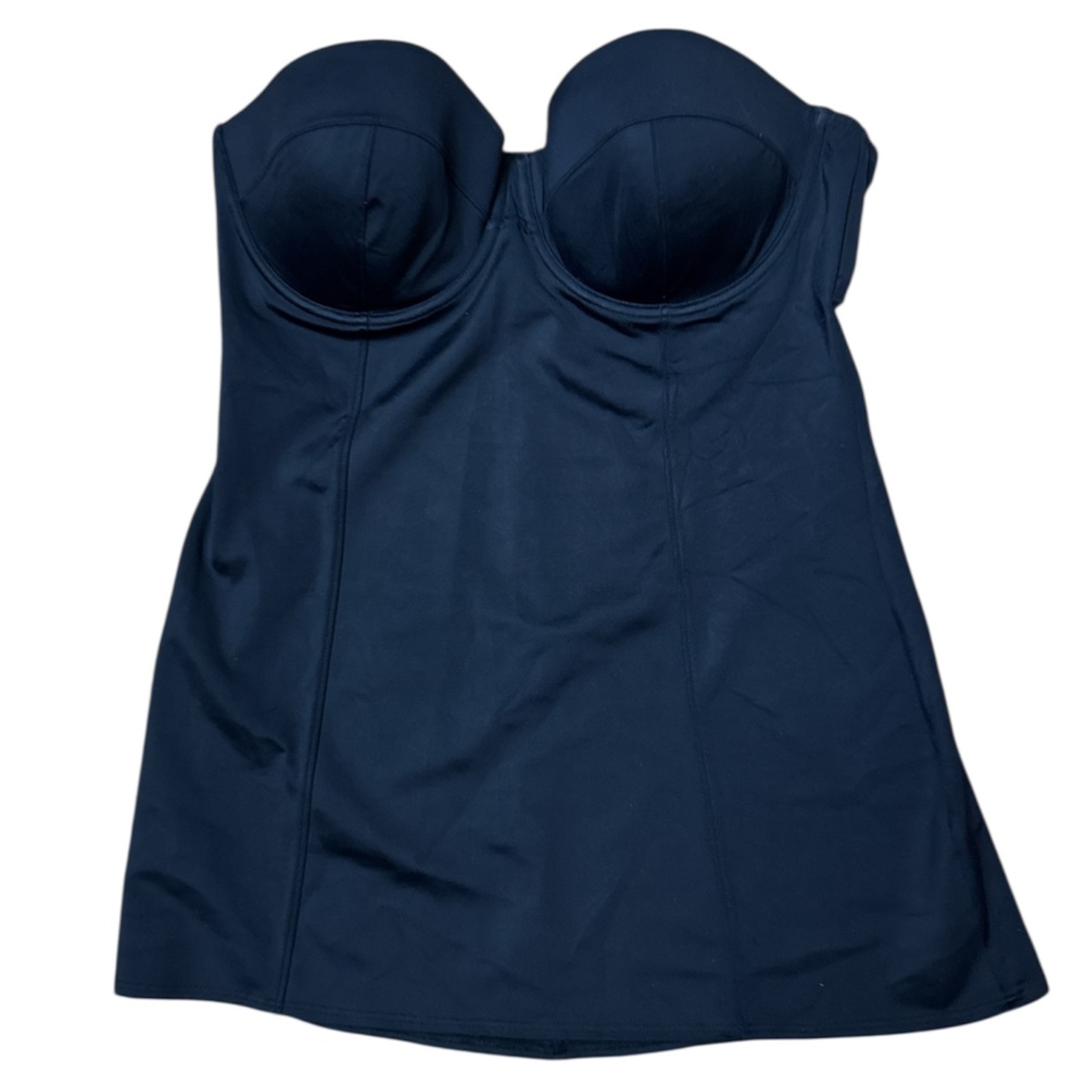 SPANX Black Boostie Tankini Swim Top with Underwire Support - Picture 2 of 6